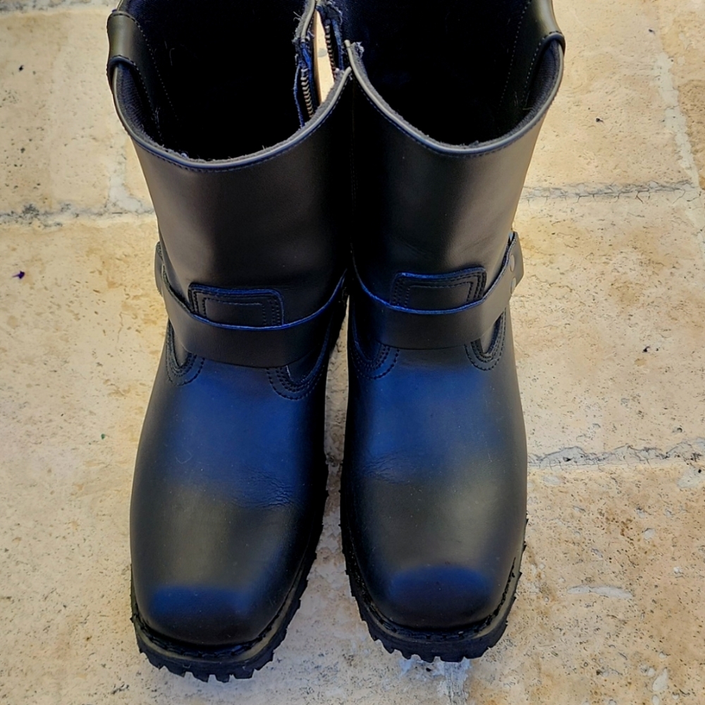 Engineer style bike boots